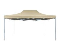 HETFTJN Tenda Pieghevole 3x4.5m Gazebo Pop-Up da Giardino Bianco Crema