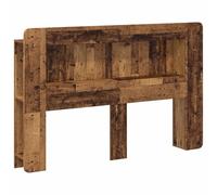 HETFTJN Testata Letto con Ripiani 153,5x18,5x100 cm Legno Antico | Mobile retroletto salvaspazio per la camera da letto, ideale per organizzare libri e decorazioni in modo ordinato.