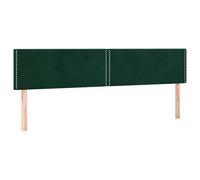 HETFTJN Testate in velluto verde scuro, 2 pezzi, 100 x 5 x 78/88 cm, altezza regolabile, gambe in legno massiccio, design moderno, per camera da letto, soggiorno, camera dei ragazzi