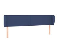HETFTJN Testiera con orecchie in blu 183 x 23 x 78/88 cm, design moderno in tessuto robusto e legno, regolabile in altezza, comodo schienale adatto per il letto, la camera da letto e la camera dei
