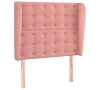 HETFTJN Testiera con orecchie rosa, 103 x 23 x 118/128 cm, in velluto, regolabile in altezza, gambe in legno massiccio, design moderno, per camera da letto, camera dei ragazzi e camera degli ospiti