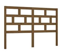 HETFTJN Testiera marrone miele, 146 x 4 x 100 cm, in legno massello, design moderno, robusta e durevole, per camera da letto, letto matrimoniale e camera dei ragazzi