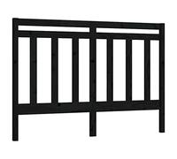 HETFTJN Testiera nera 156 x 4 x 100 cm, in legno massello, design moderno, robusta e durevole, per camera da letto, camera dei ragazzi, camera degli ospiti