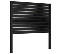 HETFTJN Testiera nera 96 x 4 x 100 cm, design moderno a doghe in pino massiccio, robusta e durevole, adatta come retro del letto e schienale per camera da letto, camera dei ragazzi e camera degli