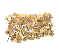 HETFTJN Traliccio Acero Artificiale Estensibile 5pz Siepe Legno 180x30 cm