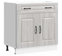 HETFTJN Vetrina Soggiorno Armadio Cucina Mobiletto Cucina Mobile da Cucina - Base da Cucina Kalmar Grigio Sonoma in Legno Multistrato per Cucina Esterno Bagno Soggiorno
