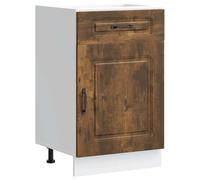 HETFTJN Vetrina Soggiorno Armadio Cucina Mobiletto Cucina Mobile da Cucina - Base da Cucina Kalmar Rovere Fumo in Legno Multistrato per Cucina Esterno Bagno Soggiorno
