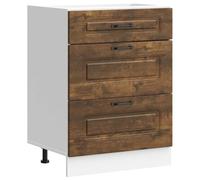 HETFTJN Vetrina Soggiorno Armadio Cucina Mobiletto Cucina Mobile da Cucina - Base da Cucina Kalmar Rovere Fumo in Legno Multistrato per Cucina Esterno Bagno Soggiorno