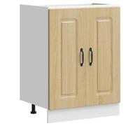 HETFTJN Vetrina Soggiorno Armadio Cucina Mobiletto Cucina Mobile da Cucina - Mobile base lavello Kalmar Rovere Sonoma 60x46x81,5 cm per Cucina Esterno Bagno Soggiorno