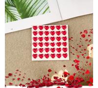 HETHLIF 36 Adesivi Decorativi Autoadesivi da 10 Mm, Adesivi con a Cuore in Acrilico per Artigianato Fai-da-te con Forte appiccicosità, Luccicante, 3D, Bello e Delicato, Adatto a Vari (Rosa rossa)