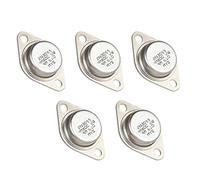 HETHLIF 5 Transistor di Potenza 2N3055 Transistor 2N3055 Custodia in Metallo NPN TO-3 15 A 100 V per Circuiti di Alimentazione in Serie e Controller di Spegnimento