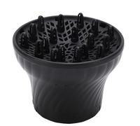HETHLIF Attacco per Diffusore per Capelli Ricci, Design con Blocco Rotante Adatto Ad Asciugatrici 1,4 a 2,6 Pollici, 18 Prese D'aria Angolate Migliore Definizione dei Ricci, con (BLACK)