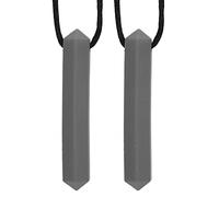 HETHLIF Collana Massaggiagengive in Silicone 2 Pezzi Ciondolo Masticare Ad Alta Temperatura per Bisogni Sensoriali Autismo Riparazione Orale Succhiare il Pollice ADHD (Ciondolo in pietra preziosa