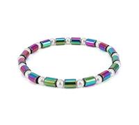 Hethlif Donna Donna Strato Placcato Perle Finte Decorazione Cavigliera Bracciale Catena Gioielli a Piedi Nudi per Feste in Spiaggia Nuoto Regali Artificiali 2,8 Pollici