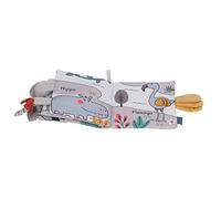Hethlif Libri Intrecciati per Bambini, Libri da Bagno Libro per Bambini Masticabile 3D Educational Earch Early Learn Assicatore di Stoffa per Morbido di Stoffa per per Oltre 4 Mesi Grigio Bianco