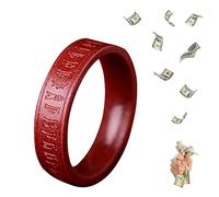 HETICA Anello Feng Shui con cinabro, amuleto portafortuna buddista, per uomini e donne, anello portafortuna FengShui, anello portafortuna con amuleto portafortuna per la festa della mamma, US 11