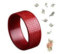 HETICA Anello Feng Shui con cinabro, per uomo e donna, attira ricchezza e buona fortuna, amuleto in denaro, regalo per la festa della mamma, US 10, cinabro, Nessuna pietra preziosa