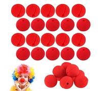 Heting-YQ 30 Pezzi Naso da Clown Nasi Rossi da Clown in Spugna Schiuma Naso da Pagliaccio Rosso per Halloween Natale Festa Mascherata