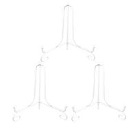 Hetoco 8 Pollici Ferro Supporto Cavalletto Decorativo per foto, piatti, cornici, libri di cucina, piatti decorativi, tablet e arte, bianca 3 Pezzi