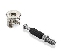 Hettich 50 pezzi connettori per carcassa eccentrici RASTEX 15 con collare | Ø 15 mm e tassello ad avvitamento Twister DU 232 T M6 x 11 mm cerniera di connessione