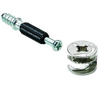 Hettich 9220210 - Cerniera di raccordo Rastex 15 per mensole da ≥ 15 mm con tassello a vite, misura 30 mm, diametro foro 5 mm, zincato/lucido