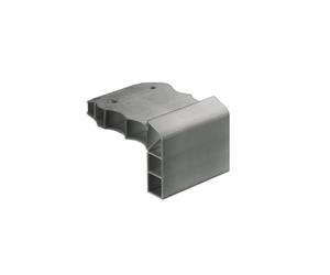 HETTICH 9229154 - Supporto per il montaggio della porta scorrevole per 3 diversi tipi di montaggio del profilo a 2 vie, in plastica, grigio, argento