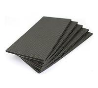 Hettich Grande taglio EVA adesivi (1 x 5 pezzi) Pattini in feltri mobili pads 49522 Sedia scorrevole antiscivolo protezione mobili foglio di gomma autoadesivo 200 x 100 mm nero