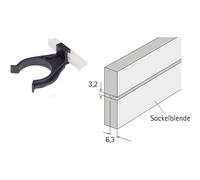 Hettich Supporto del pannello di base a clip per il piedino di regolazione della base Corretto