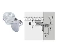 Hettich Supporto per ripiano in vetro Sekura 8