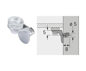 Hettich Supporto per ripiano in vetro Sekura 8