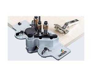 Hettich, Trapano Multimandrino, Modello Di Trapano Drilljig Cerniera 35/2X10, Funziona con cerniere, Slide-on, Selekta Pro., Perforazione angolare esatta, nessuna deriva stoppino