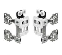 Hettich WingLine L/WingLine 770 Kit Carrelli SX + DX Originali | 2 Pezzi per Ante a Libro e Pieghevoli | Portata 25 Kg | Con Molla di Chiusura | Carrelli Scorrevoli Armadio Mobile