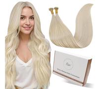 Hetto Extension Capelli Veri Nanoring Biondo Candido 55cm 40g 50 Ciocche Extension Capelli Umani Nano Invisibili Remy Lisci #613