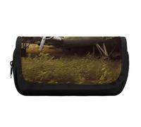 HETVBNS Abandoned Plane - Astuccio extra large, a doppio strato, con cerniera, borsa portatile per cosmetici, per viaggi, cancelleria da ufficio, per donne e uomini