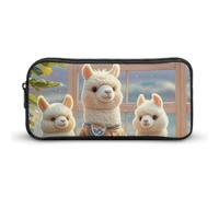 HETVBNS Alpacas Together, astuccio con cerniera di grande capacità, organizer per matite resistente, piccola borsa per cosmetici portatile per ufficio, viaggi