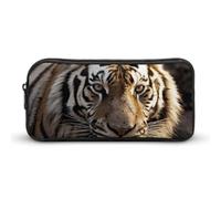 HETVBNS Animal Tiger - Astuccio portamatite grande capacità con cerniera, organizer per matite resistente, piccola borsa per cosmetici portatile per ufficio, viaggi