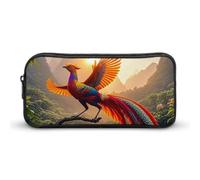 HETVBNS Astuccio colorato Phoenix grande capacità con cerniera, organizer per matite resistente, piccola borsa per cosmetici portatile per ufficio, viaggi
