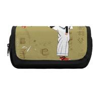 HETVBNS Astuccio con design Taekwondo, extra large, astuccio a doppio strato con cerniera, astuccio portatile per cosmetici, per viaggi, cancelleria da ufficio, per donne e uomini