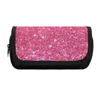 HETVBNS Astuccio con glitter scintillanti, extra large, astuccio a doppio strato con cerniera, borsa portatile per cosmetici per viaggi, organizer per cancelleria da ufficio per donne e uomini