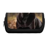 HETVBNS Astuccio con labrador retriever extra large, astuccio a doppio strato con cerniera, astuccio portatile per cosmetici, per viaggi, cancelleria da ufficio, per donne e uomini