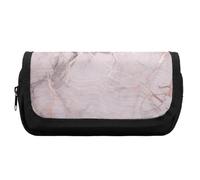 HETVBNS Astuccio con motivo marmo rosa, extra large, astuccio a doppio strato con cerniera, borsa portatile per cosmetici, per viaggi, cancelleria da ufficio, per donne e uomini