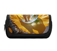 HETVBNS Astuccio con tigre di cristallo, extra large, astuccio a doppio strato con cerniera, astuccio portatile per cosmetici, per viaggi, cancelleria da ufficio, per donne e uomini
