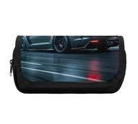 HETVBNS Astuccio di lusso per auto sportiva, extra large, doppio strato, con cerniera, borsa portatile per cosmetici, per viaggi, cancelleria da ufficio, per donne e uomini