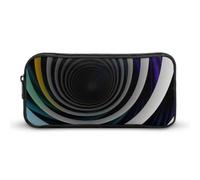 HETVBNS Astuccio per matite con motivo astratto, grande capacità, con cerniera, organizer per matite resistente, piccola borsa per cosmetici portatile per ufficio, viaggi