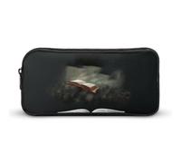 HETVBNS Astuccio per matite con poster per libri, grande capacità, con cerniera, organizer resistente, piccola borsa per cosmetici portatile per ufficio, viaggi