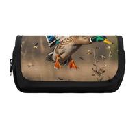HETVBNS Astuccio per matite extra large, a doppio strato, con cerniera, astuccio portatile per cosmetici, per viaggi, cancelleria da ufficio, per donne e uomini