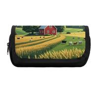 HETVBNS Astuccio per matite extra large, a doppio strato, con cerniera, borsa portatile per cosmetici, per viaggi, cancelleria da ufficio, per donne e uomini