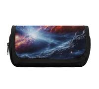 HETVBNS Astuccio per matite extra large, a doppio strato, con cerniera, borsa portatile per cosmetici, per viaggi, cancelleria da ufficio, per donne e uomini