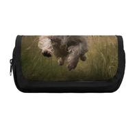 HETVBNS Astuccio per matite extra large, a doppio strato, con cerniera, per cosmetici, da viaggio, per cancelleria da ufficio, per donne e uomini