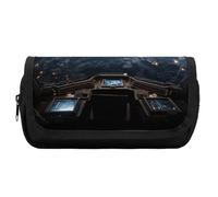 HETVBNS Astuccio per matite extra large, doppio strato con cerniera, borsa portatile per cosmetici da viaggio, organizer per cancelleria da ufficio per donne e uomini